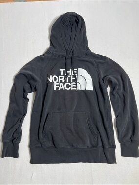 The North Face Men's Black Hoodie with White Logo